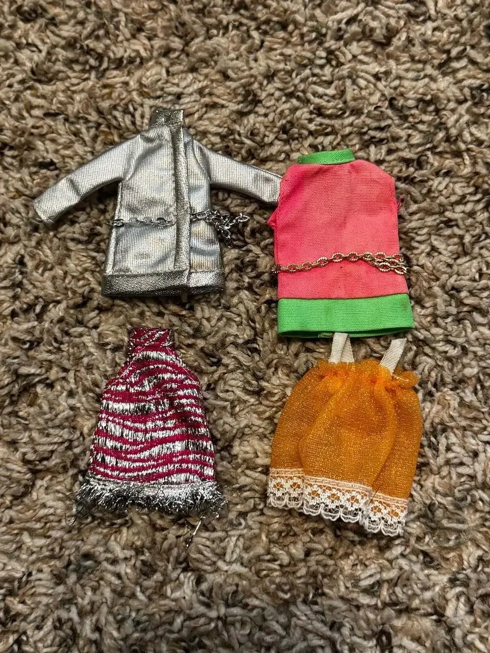 Vintage Topper Dawn Doll Clothes Lot of 5 Outfits Dresses Coats